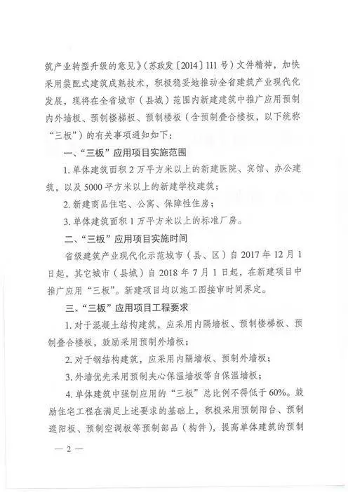 江蘇：新建建筑應用預制內(nèi)外墻板預制樓梯板預制樓板相關要求！(圖2)